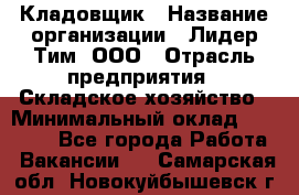 Кладовщик › Название организации ­ Лидер Тим, ООО › Отрасль предприятия ­ Складское хозяйство › Минимальный оклад ­ 15 000 - Все города Работа » Вакансии   . Самарская обл.,Новокуйбышевск г.